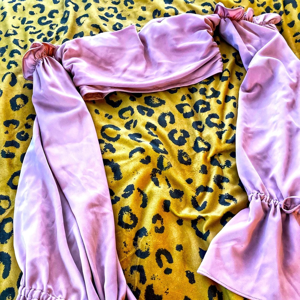 Small fancy dressy dusty pink tube top